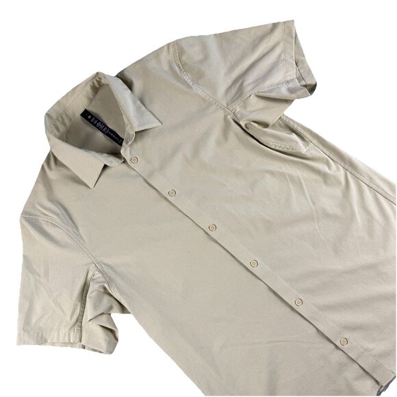 Lululemon Mens L Airing Easy Moisture Wicking Stretch Short Sleeve Button Shirt - Picture 1 of 8